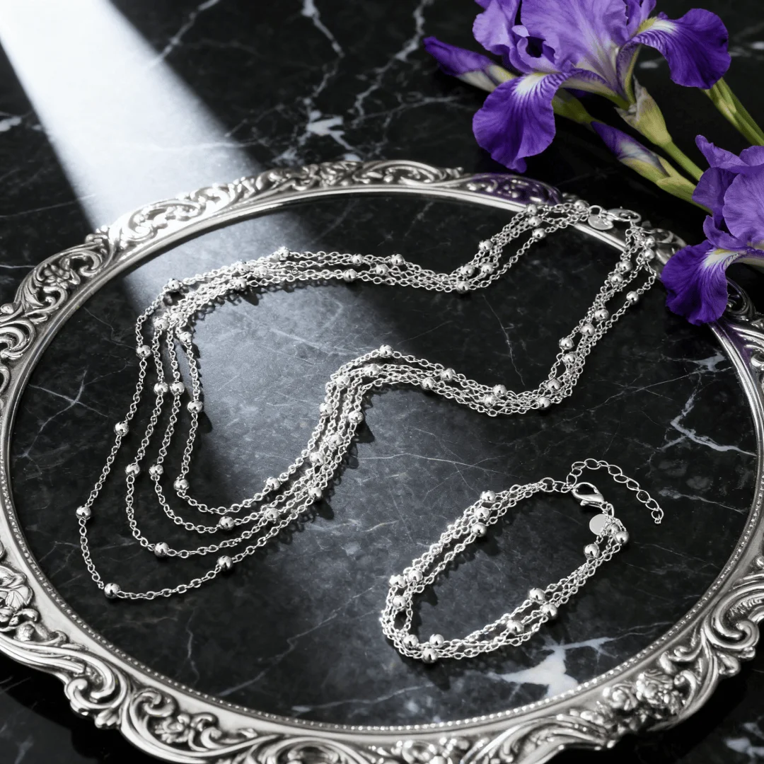 

Роскошные дизайнерские браслеты и ожерелья из стерлингового серебра 925 пробы с красивыми бусинами-кисточками для женщин, модные оригинальные ювелирные наборы для вечеринок