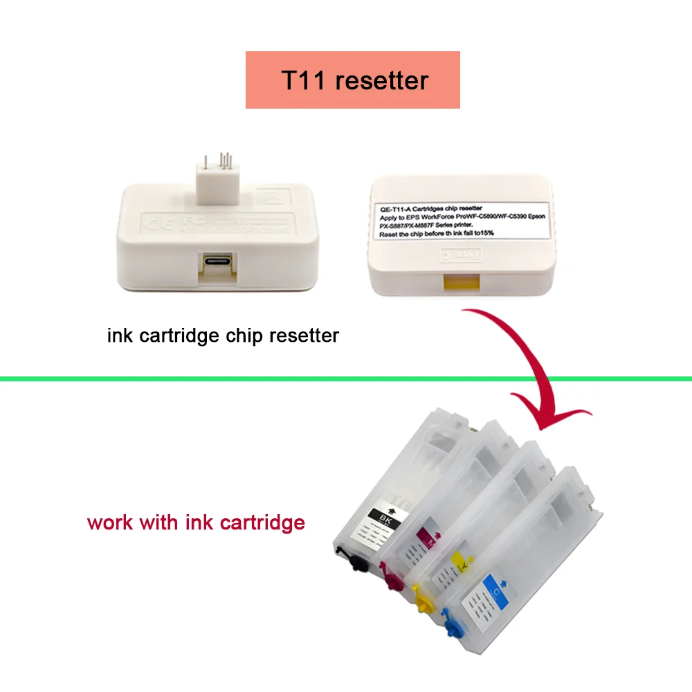 T11 IP11 Chip Resetter dla Epson WorkForce WF 5390 5890 PX S887 M887F Series wkład atramentowy do drukarki