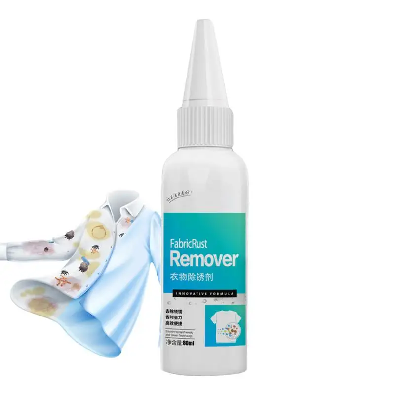 80ml Rust Stain Remover Clothes Laundry Stain Remover Quick And Easy Dirt Removal Clothing Cleansing Agent For Copper Rust Water