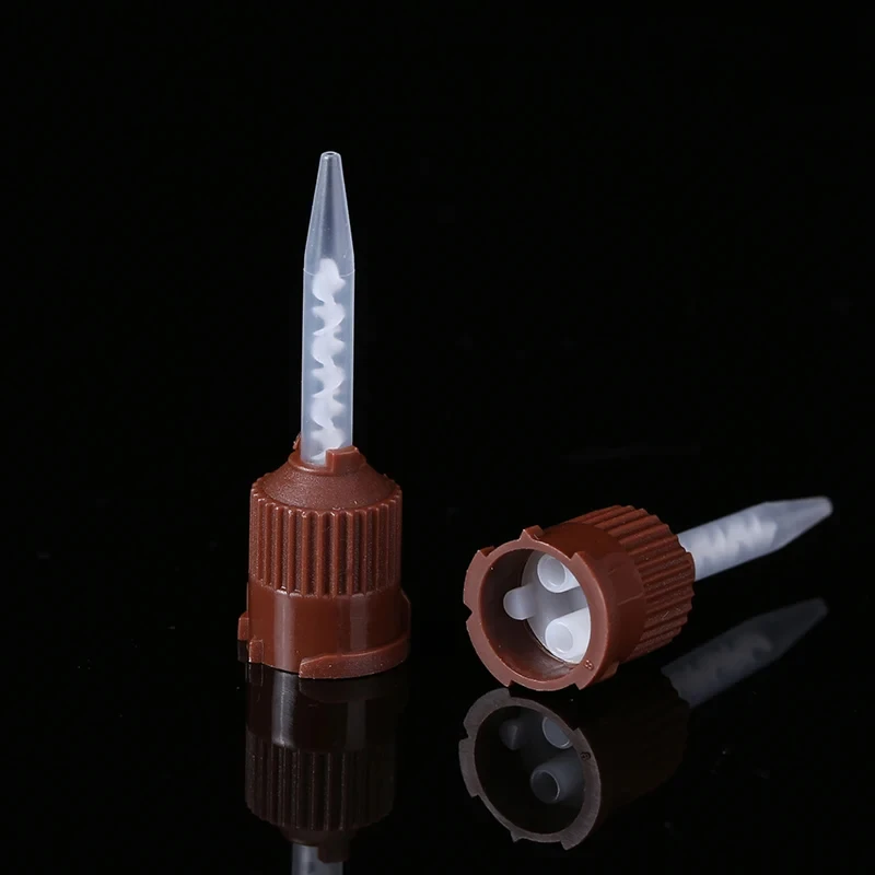 

50 шт./пакет, одноразовые насадки для смешивания стоматологии, силиконовая резиновая смесительная головка 1:1, для смешивания оттисков, дозирующий пистолет, стоматологические материалы
