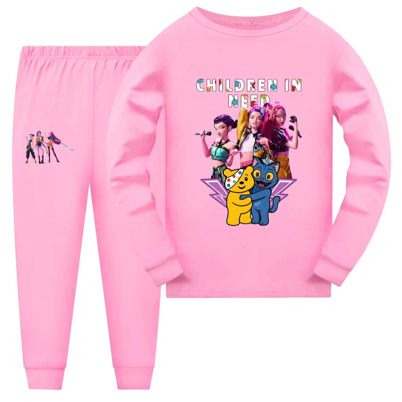 

Kpop Demon Hunters Kids Clothes Halloween Rumi Mira Zoey Girls Pajama Set Boys Long Sleeve Pyjamas Children Sleepwear Suit