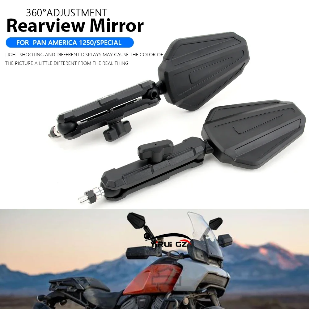 Pan America 1250 Motorcycle Accessories Adjustable Adventure Side Mirrors For Special RA1250 PA 1250 Rearview Mirror 2021 2022-