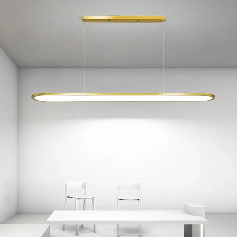 Lampade a sospensione a Led moderne e minimaliste nere per tavolo da cucina sala da pranzo lampadario illuminazione sospensione Design luster apparecchio