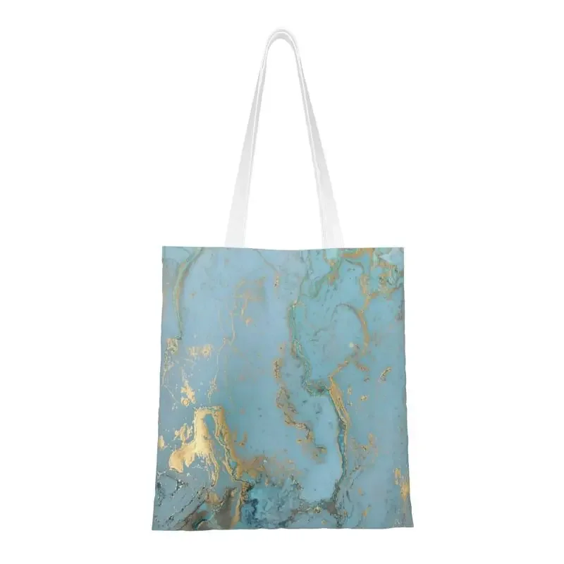 Marble Design Texture Abstract Pattern Shopping Bag Canvas Shoulder Tote Bag Portable Modern Geometric Graphic Shopper Bags