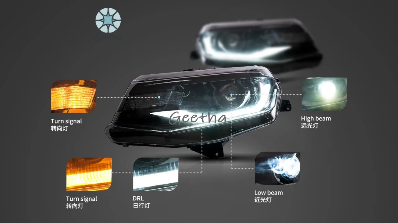 For Factory Front Automobile Lamp Full Led Headlights for Chevrolet Camaro Sixth Generation 2016-2018 Headlights
