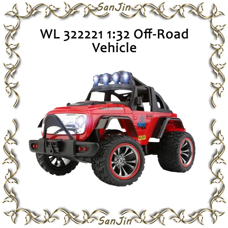 Mini 322221 1:32 Electric Two Wheel Drive Off-road Vehicle Full Scale 2.4g Remote Control With Light Racing Model