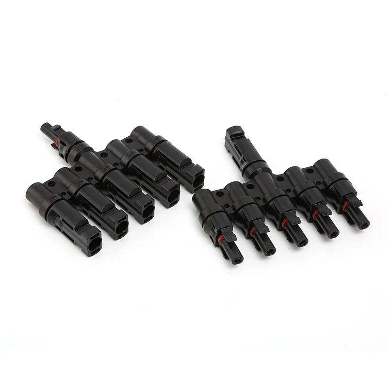 PV connector T Type parallel Connection Solar Panel System Waterprrof Connector Branch Two Pieces Solar Cell Connect Plug