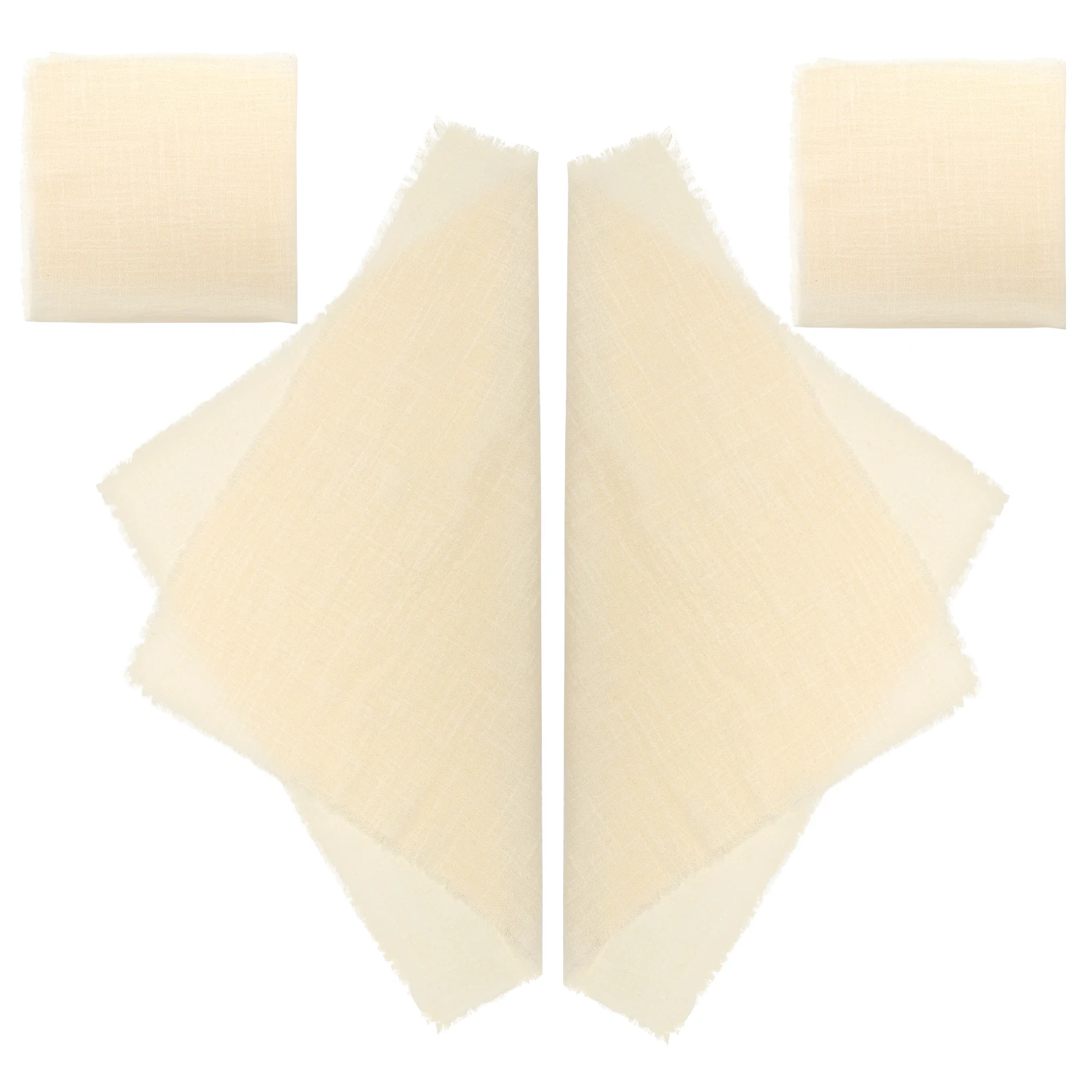 

4 Pcs Decorative Gauze Napkins Dinner Table Cloth Linen Household Washable Eusable Cotton