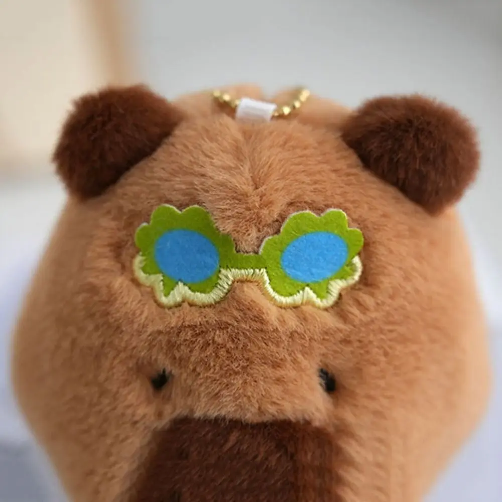 Stuffed Doll Capybara Plush Pendant Keyring Creative Plush Capybara Keychain 13cm Funny Capybara Plushie Doll Hanging Accessory