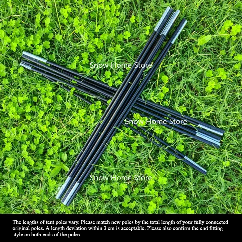 Fiberglass Tent Poles Outdoor Camping Tent Support Rod Frame Foldable Portable Replacement Accessories for Single Double Three