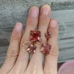 Turkey-stone diaspore color-changing stone Sudan stone ring face jewel Princess square zultanite