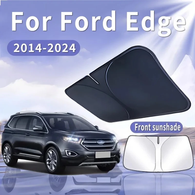

Foldable Car Sun Visor For Ford Edge 2014~2024 2015 Front Windshield Sunshade Heat Insulation Summer Cooling Auto Accessories