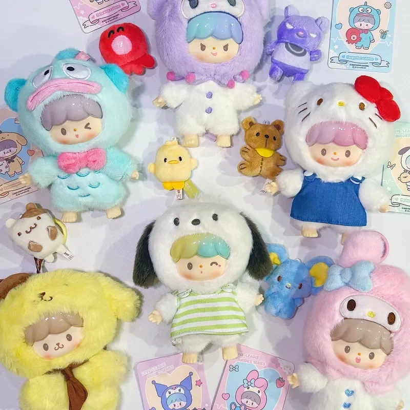 

Authentic Sanrio Family Friend Union Cute Series Trendy Play Blind Box Cute Vinyl Plush Pendant Trendy Play Handmade Toy Gift