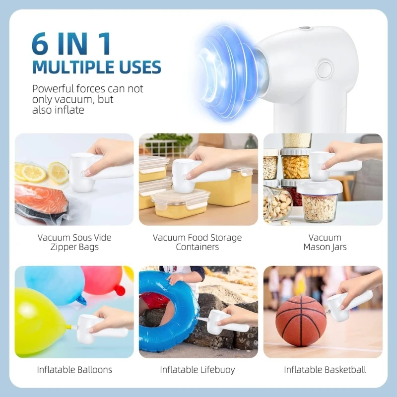 電気メイソンジャー真空シーラーキットコードレス自動ジャーシーラーセット食品用