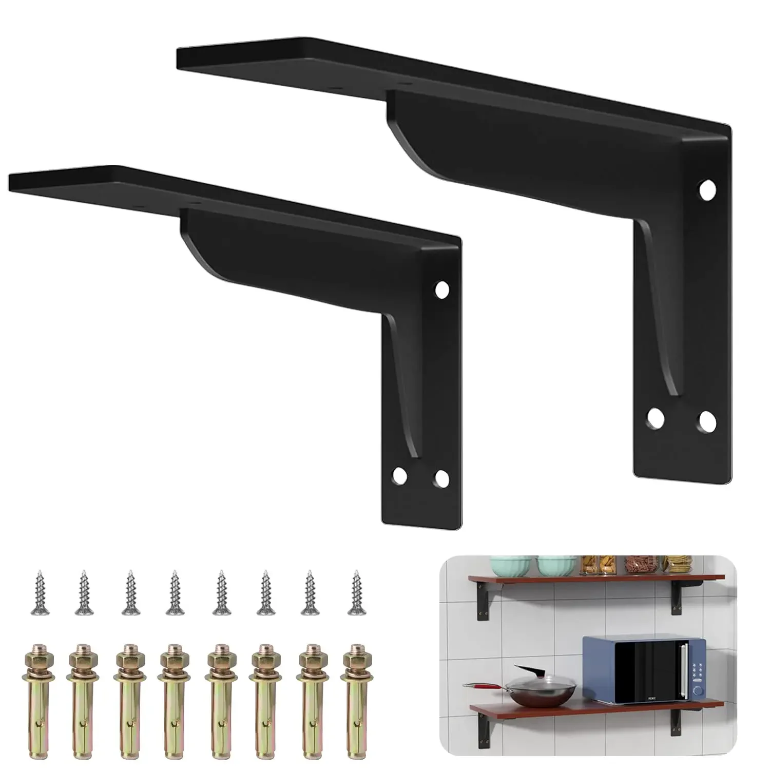 

GGE Triangle Support Frame Baffle Fixed Angle Iron Storage Heavy-duty Bracket Wall Desk Suspended Load-bearing Bracket