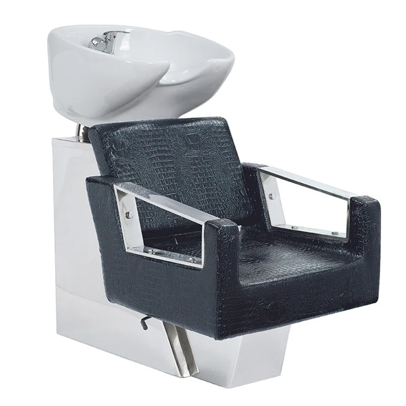 Light Luxury Style Barber Shop Shampoo Chair Synthetic Leather Half Bedroom with Water Heater for Salon Dining and Outdoor