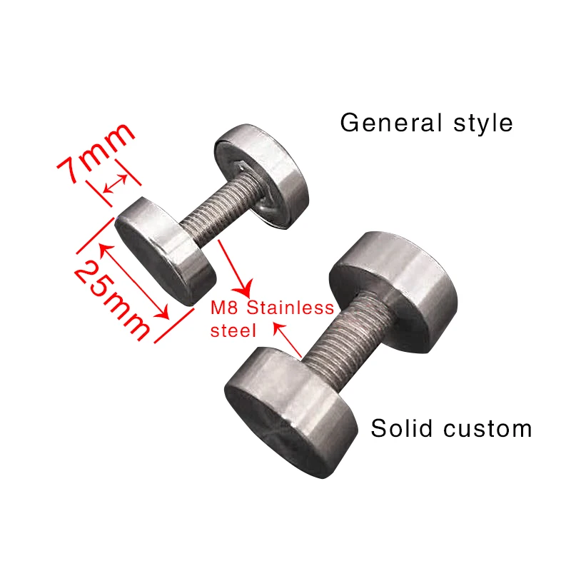 

Stainless steel double-headed screw glass clamp fixing screws are suitable for 6mm 8mm 10mm 12mm 15mm 20mm glass