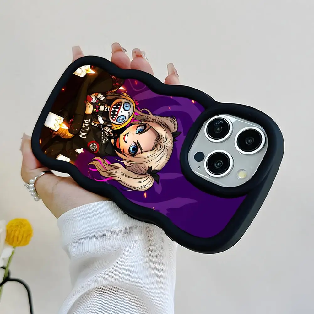

Чехол для телефона Alexa Bliss Wavy Edge TPU для iPhone 17 16 15 14 13 12 11 Air Pro Max Plus, цветной