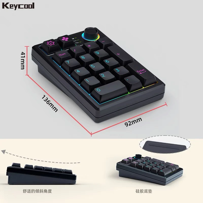

KEYCOOL K19 Цифровая механическая клавиатура для ноутбука Bluetooth Беспроводная цифровая ручка Маленькая клавиатура Блокнот Структура Корпус из ПБТ RGB