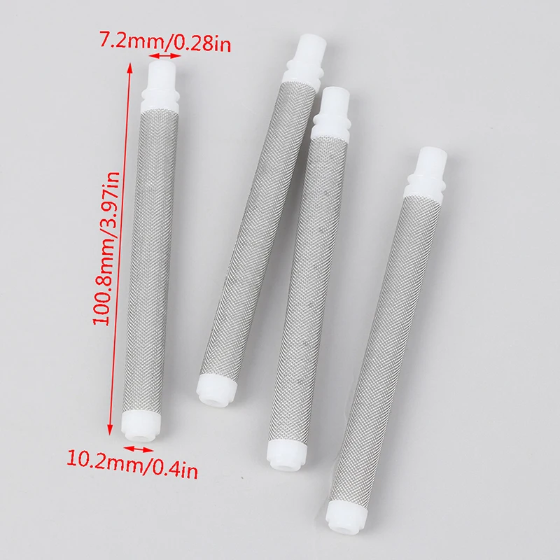 10PCS 60 Mesh Airless Paint Spray Gun Filter Screen Elements For Wagner Stainless Steel Straight Plug Filter Mesh