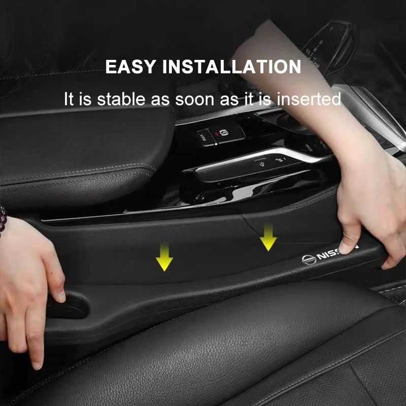 2Pcs Car Seat Gap Filler Side Seam Plug Strip Car Accessories For Nissan Nismo GTR Altima Qashqai Almera Navara view 2