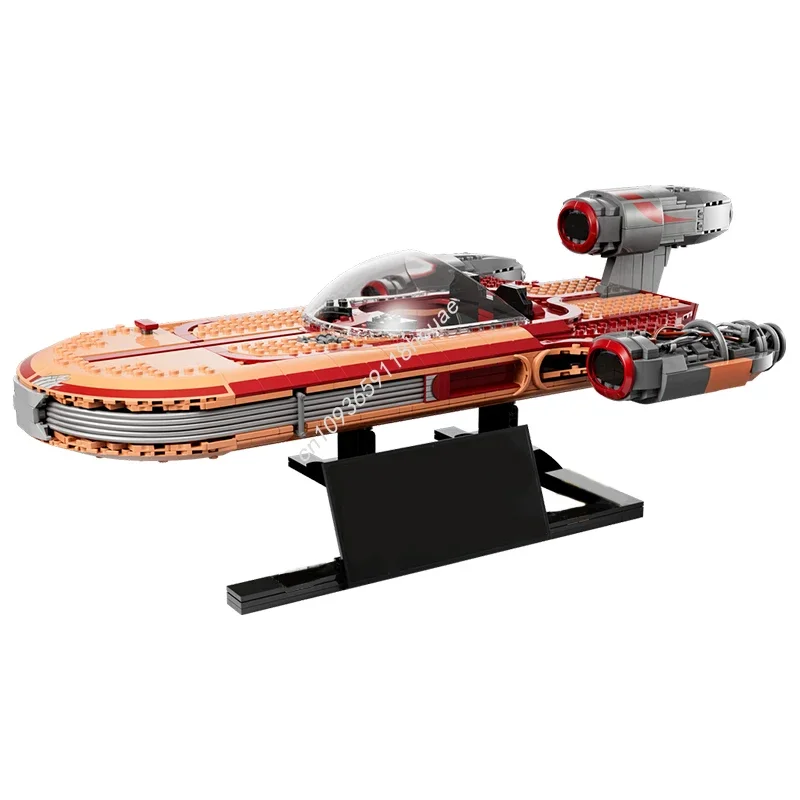 1890PCS Moc Star Battle Luke Skywalker's Landspeeder 75341 Spaceship Model Building Blocks Stacking Toy Creative Christmas Gift