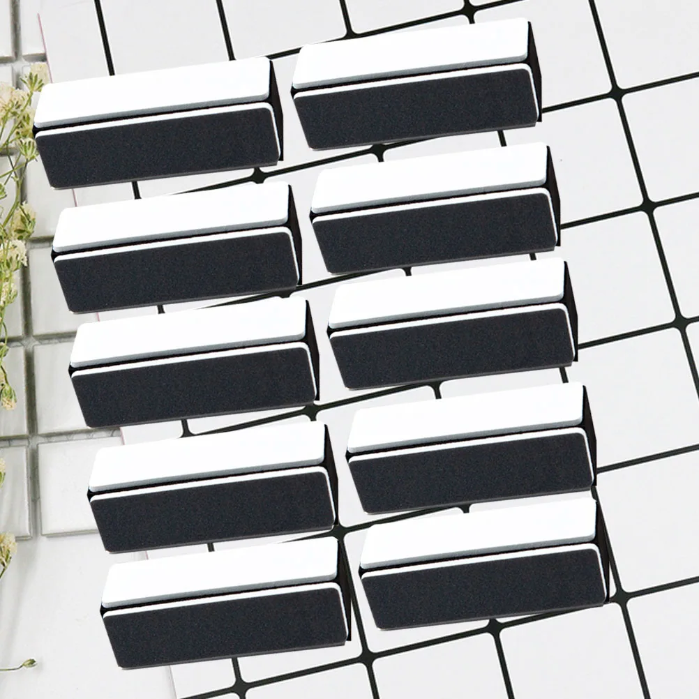 10 個研磨ボード爪やすり 4 面テクスチャードバッファ天然偽爪用木材金属アートワークサンディング Diy マニキュアツール