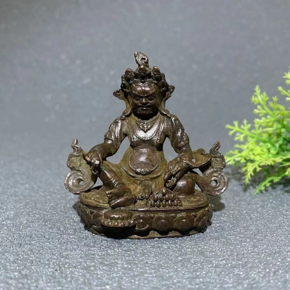 Copper Buddha's Old Goods  Ming King Statue, Guardian God Statue, Home Offering, Decoration, Wealth Attraction, Old Object