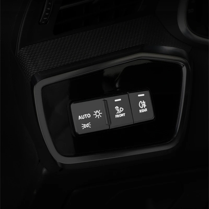 Car Console Front Headlight Switch Adjust Buttons Sequins Decoration For Audi A6 C8 A7 A8 2019-2021 Interior Accessories Decals