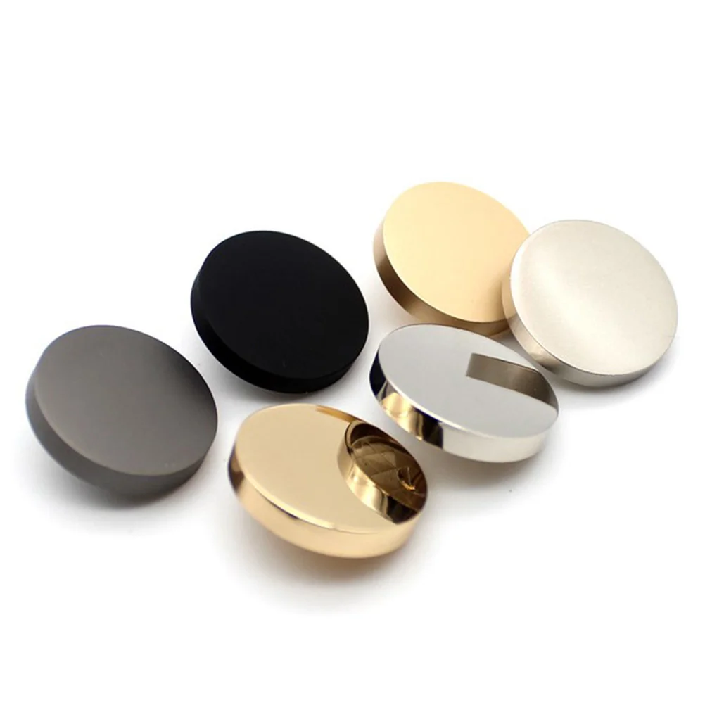 

20Pcs Metal Alloy Coat Buttons Flat Durable Fashion Sewing Clothes Buttons DIY Costume Decorative Black Costume Metal Button