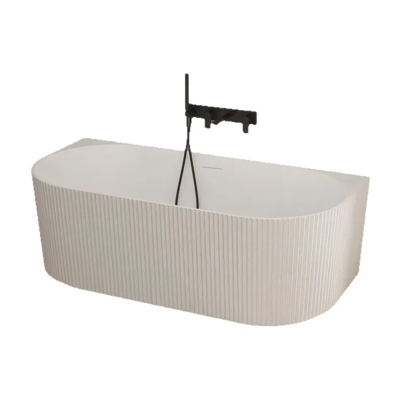 

Ванна из искусственного камня, отдельностоящая, интегрированная, с вертикальным волновым узором, для отелей и гостевых домов