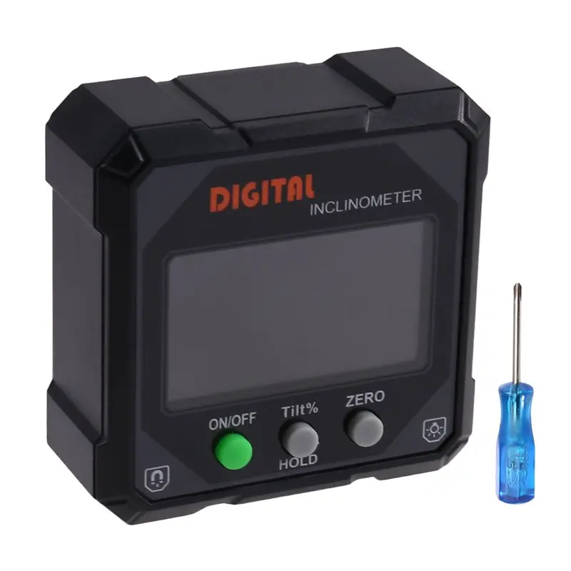 Mini Magnetic Digital Angle Finder 360° LCD Electronic Laser Gauge Ruler Electronic Protractor