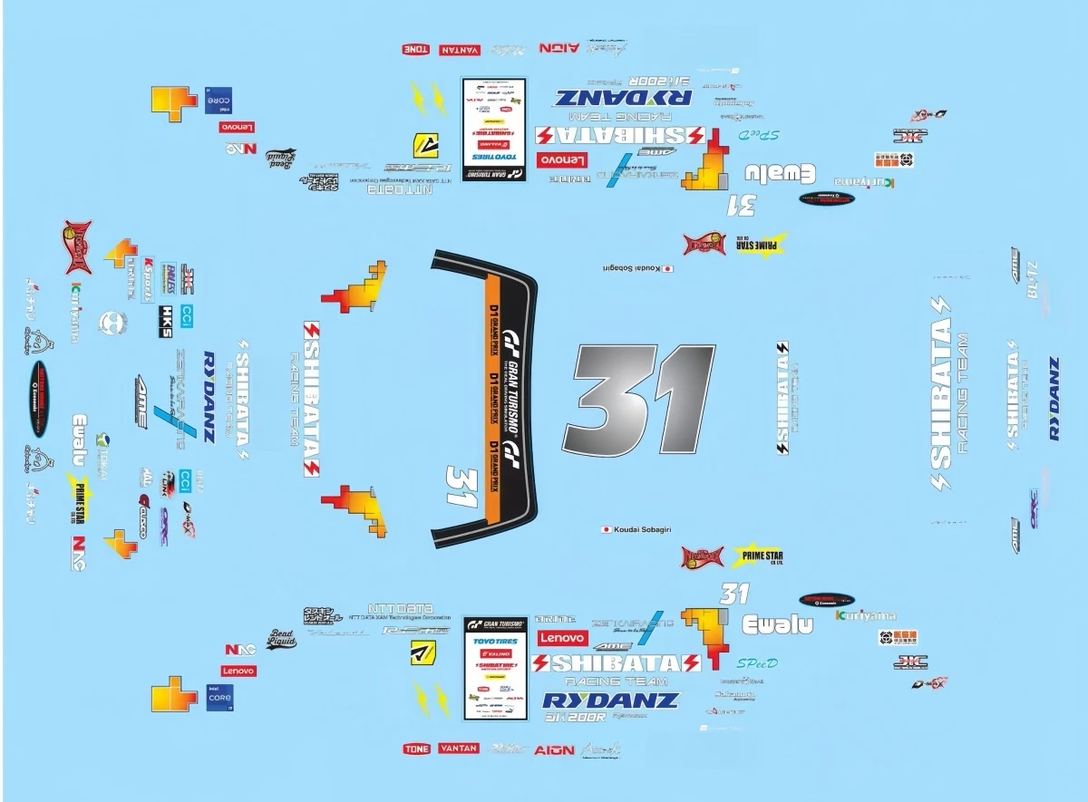 TC962 1/10 GR86 Shibata 2024 - Adhesivo Transparente para Coche RC de Drift, Precortado
