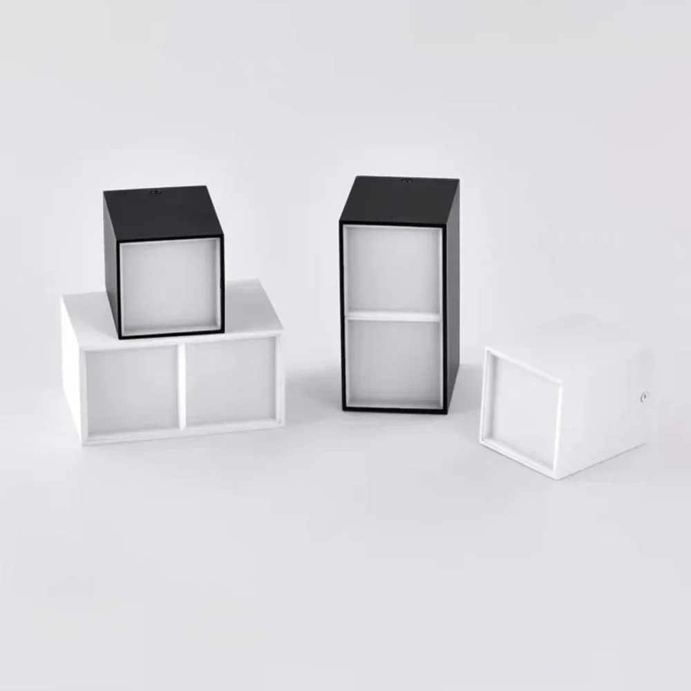Square Surface Dimmable LED COB Downlight spotlight 10W12W15W 20W AC110V 220V indoor lighting No opening LED Ceiling Spot lights
