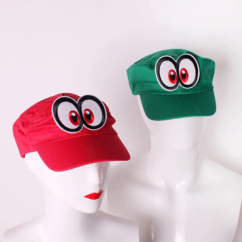 

Game Super Bros Plumber Cosplay Hat Adult Kids Handmade Cartoon Baseball Cap Party Masquerade Christmas Gifts Prop