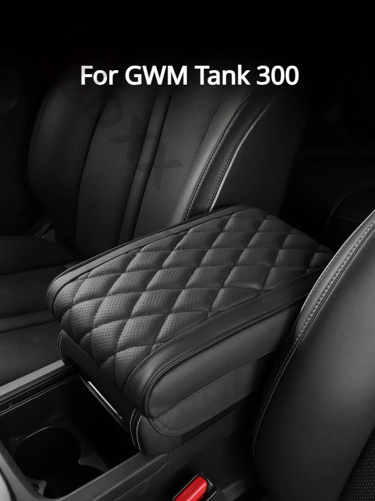 

Car Armrest Cover Pad For GWM Great Wall Tank 300 2023 Leather Arm Rest Cushion Memory Cotton Center Console Cover Mats