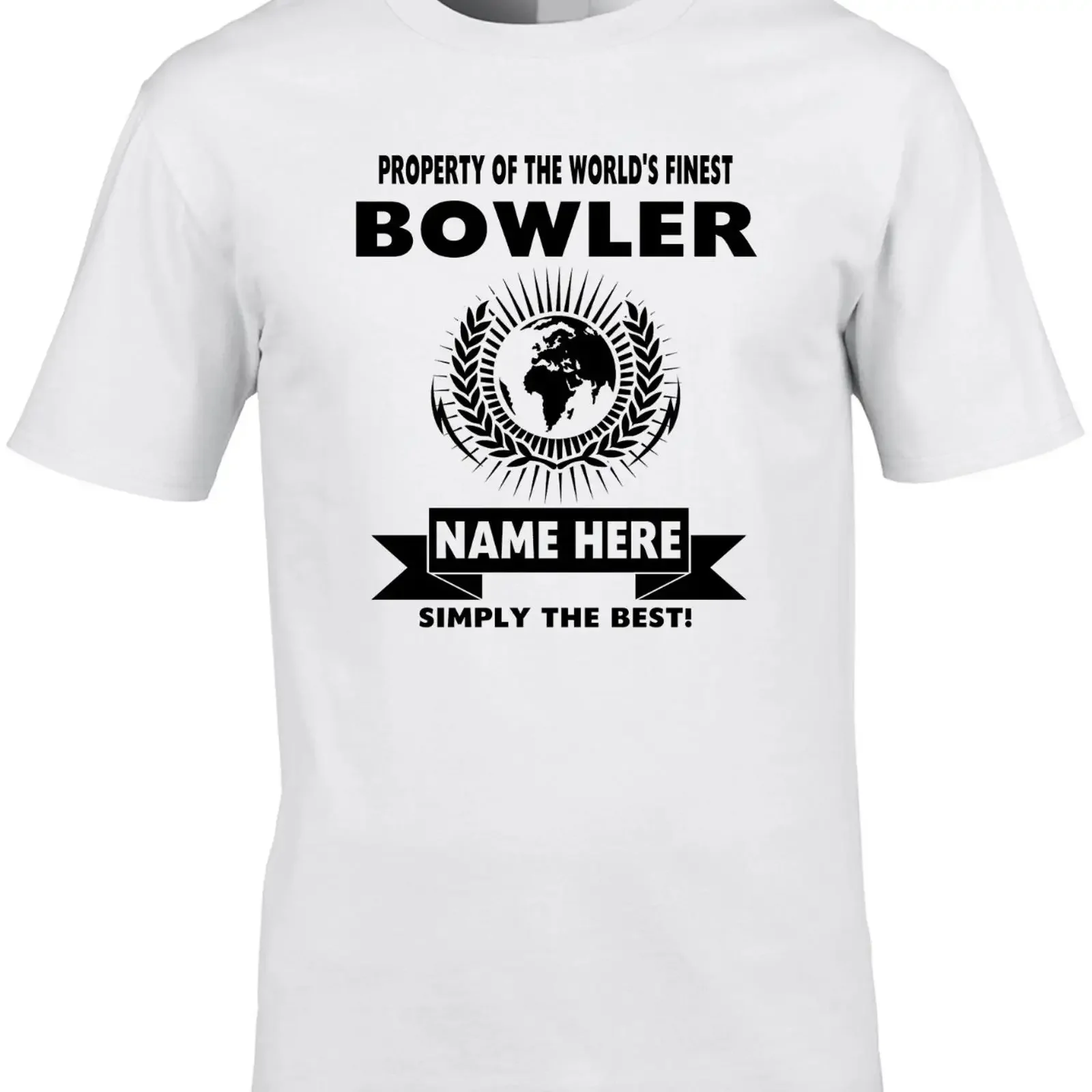 Bowler Personalized Men's T Shirt World Best Job Cricket Fast Spin Bowl Name vintage Washed Versatile designer clothes graphic