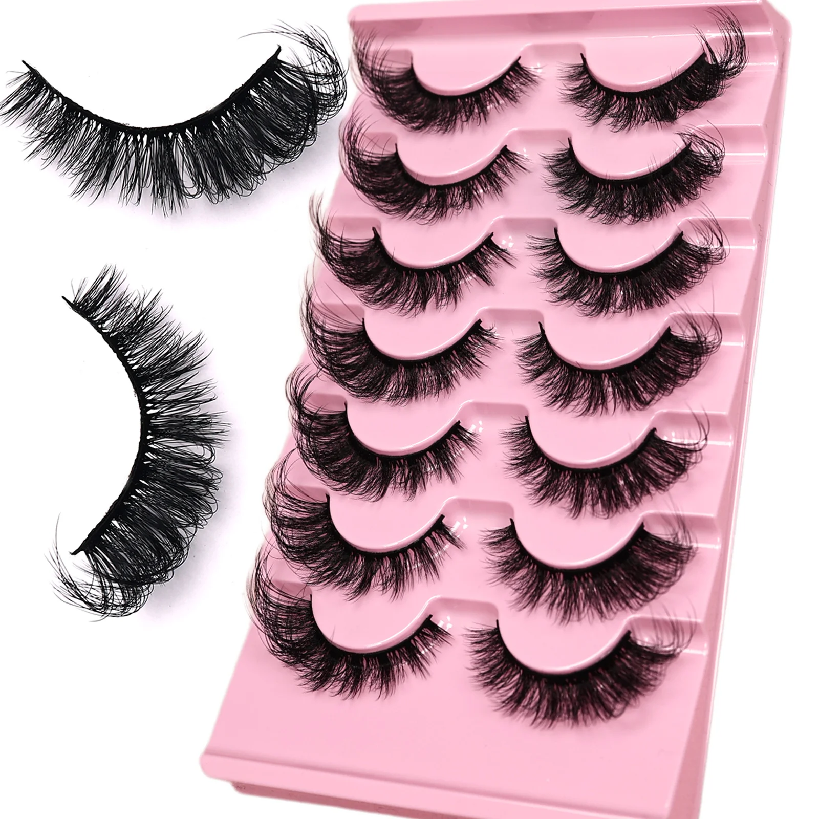 7ペア キャットアイつけまつげ エクステ 厚め ボリューム - Eyelash Extension Volume Cat Eye のレビューと価格