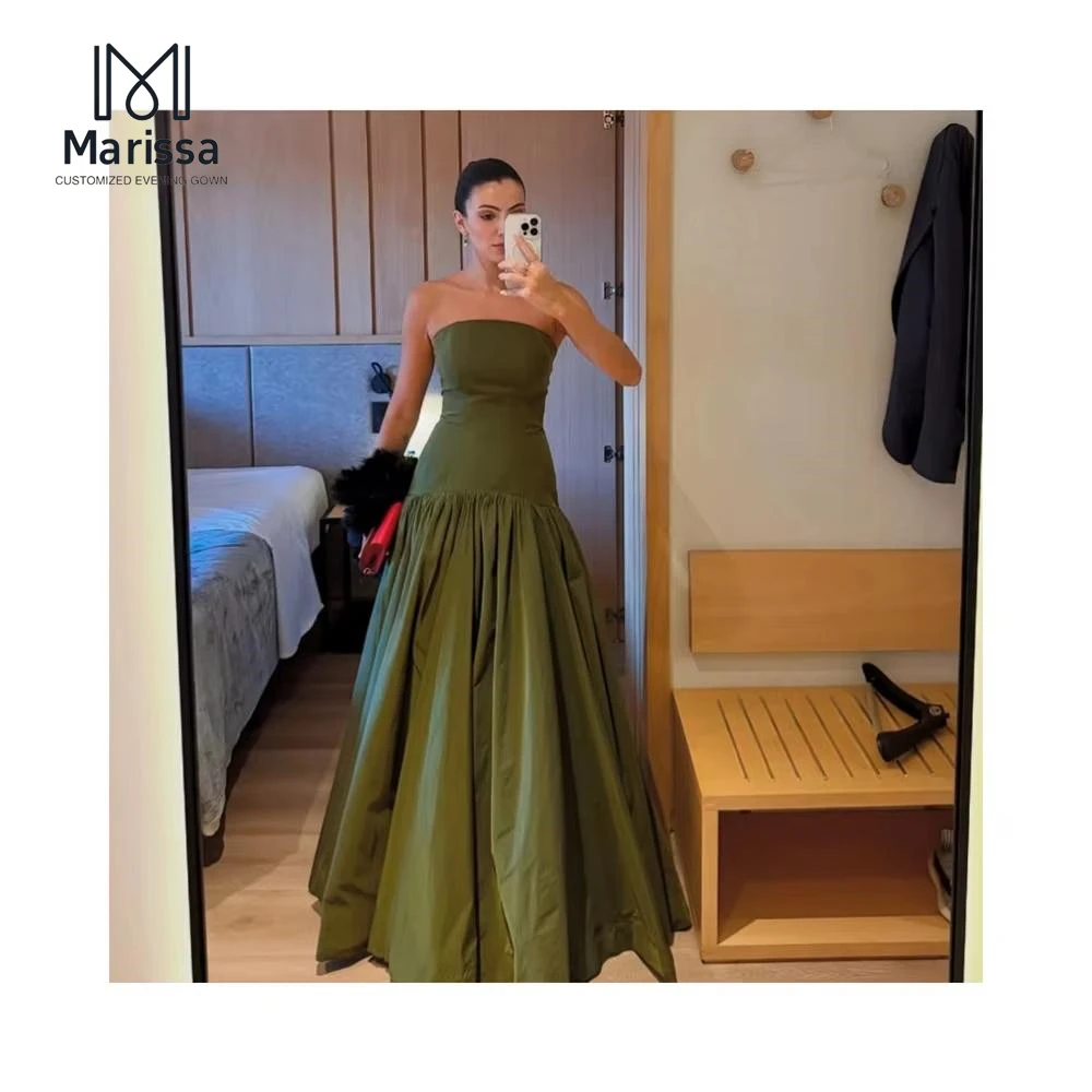 

Marissa Ball Gowns Custom Made Off-shoulder Women's Evening Dress Woman Line A Satin Dresses for Special Events Prom Dress 2025