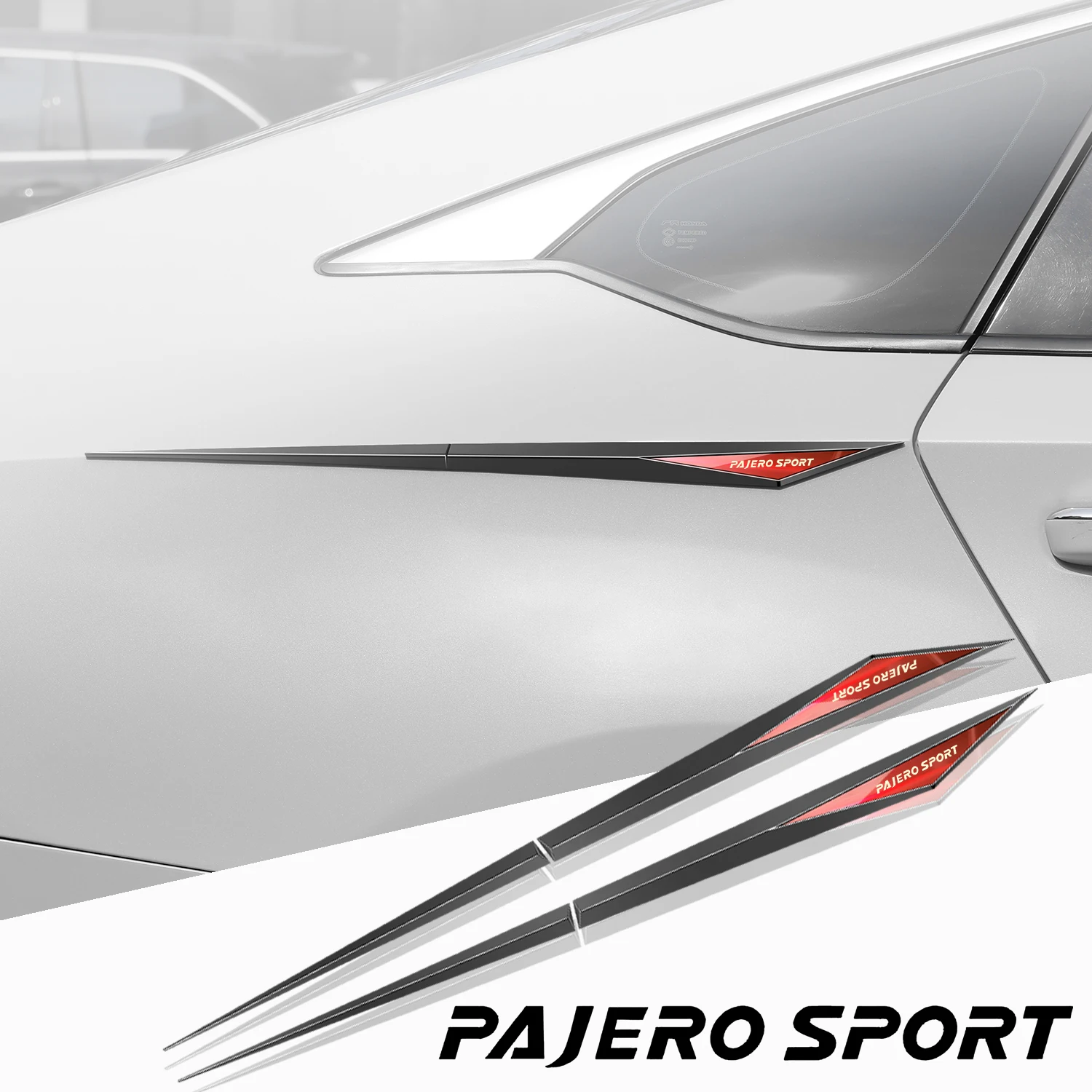 

2pcs car stickers TPU car accessories para auto for Mitsubishi pajero sport