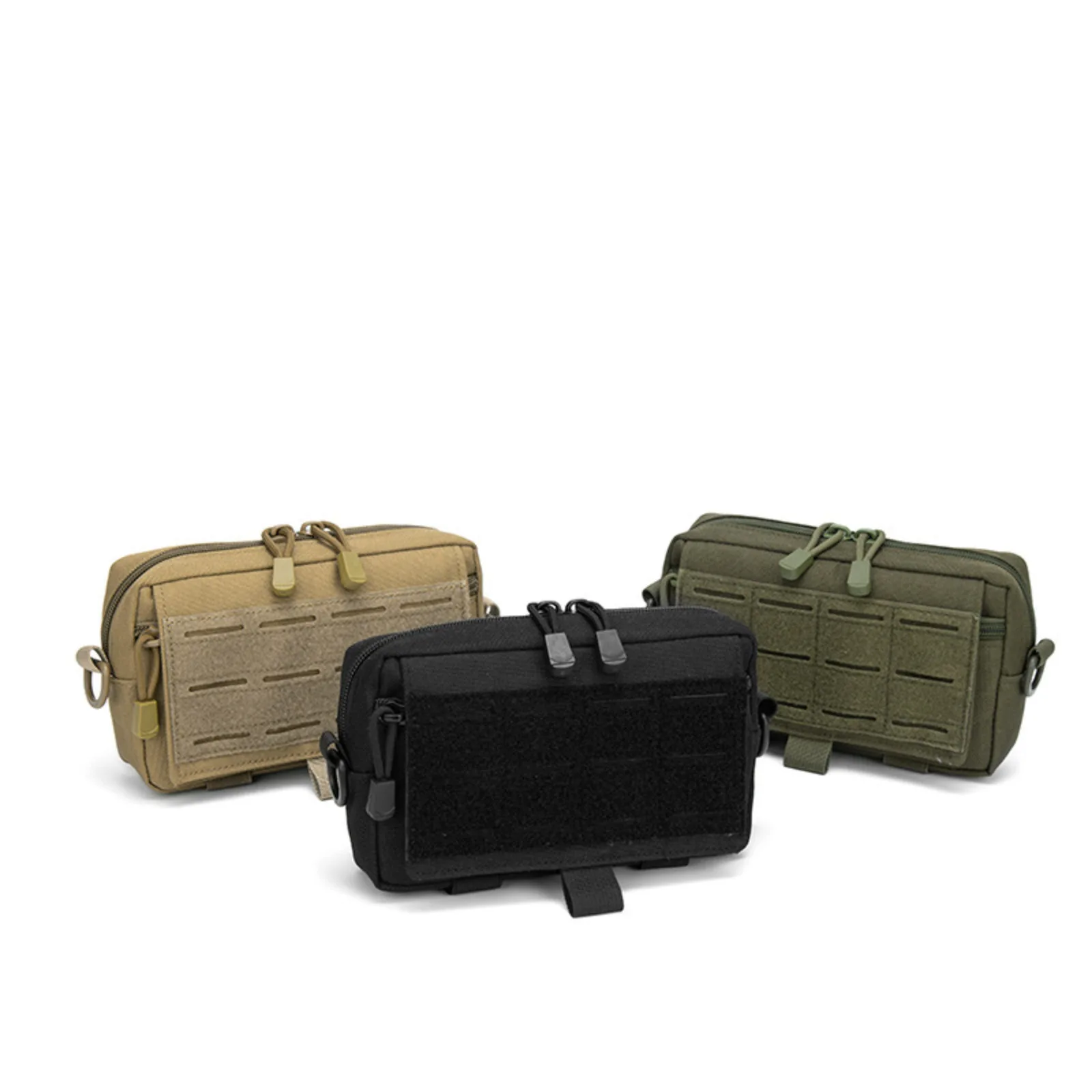 Tactical Molle Admin Pouch Utility Laser Cut EDC Tool Pouch Bag Horizontal Modular Pouches