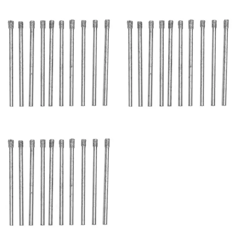 

A01F-30Pcs 3Mm 1/8 Inch Diamond Hole Saw Core Drill Bits Masonry Drilling Cutter For Glass Tile Gemstone Marbletools