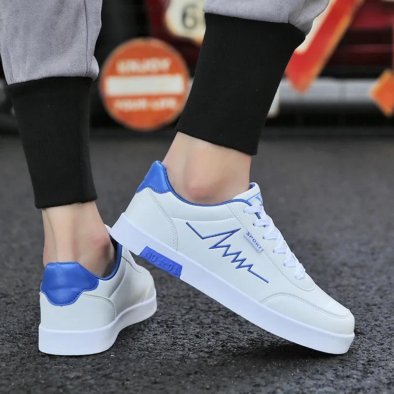 Men Casual Shoes Classic New Fashion Flat Breathable Sneakers Light Shoes Male Tennis Sneaker White Business Travel Footwear