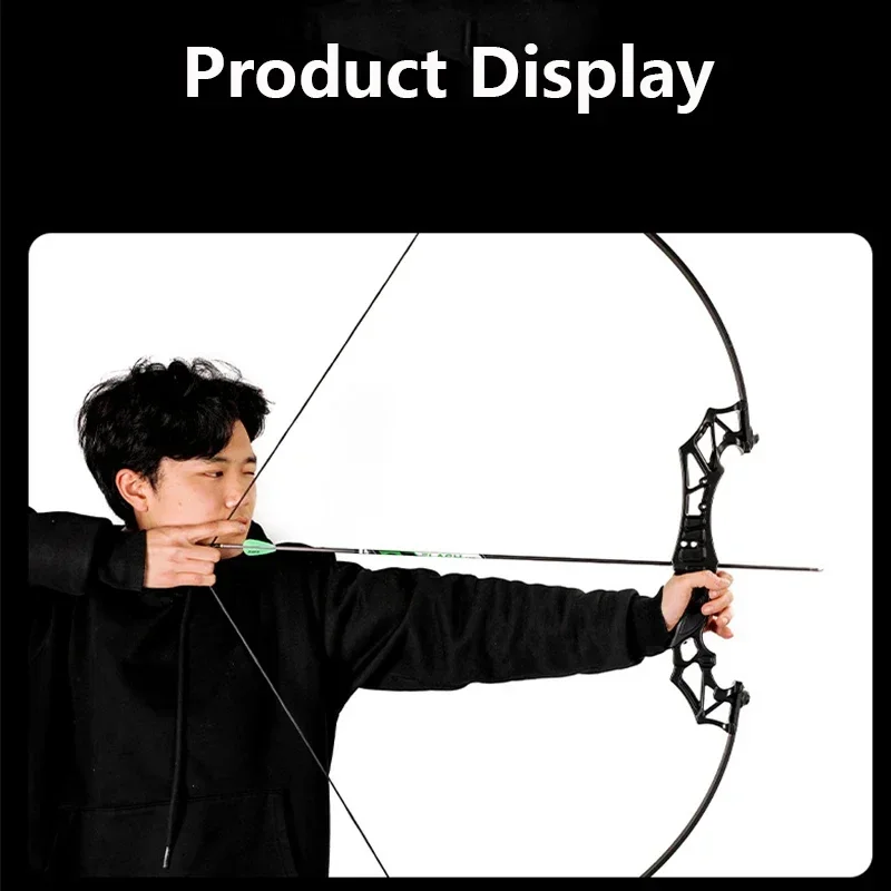 Imagem -05 - Visando Straight Pull Bow Caça ao ar Livre Tiro Target Training Arcos Acessórios Split Bow Composto Metal Grip 30 a 50lbs