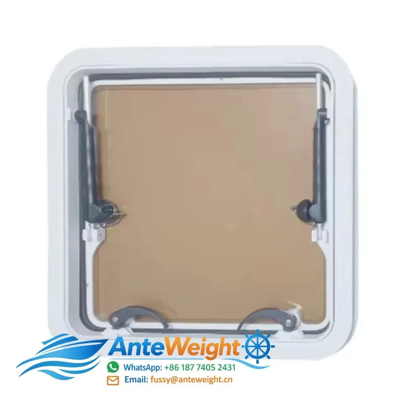 MARINE Square Plastic Boat Window Portlight Hatch Porthole Window With Tempered Glass Boat Accessories
