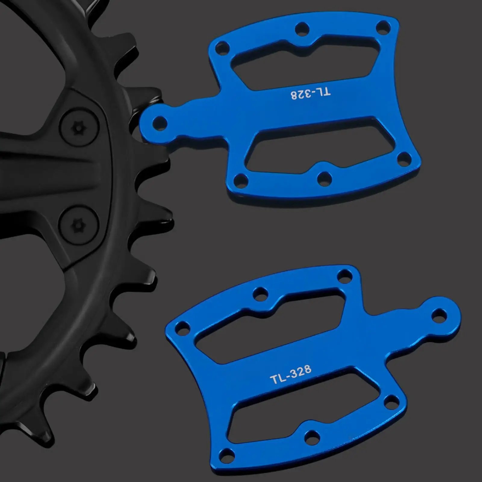 Bike Single Chainring Positive Negative Tooth Measuring Tool, Mountain Bike Single Speed Crankset Wear Gauge
