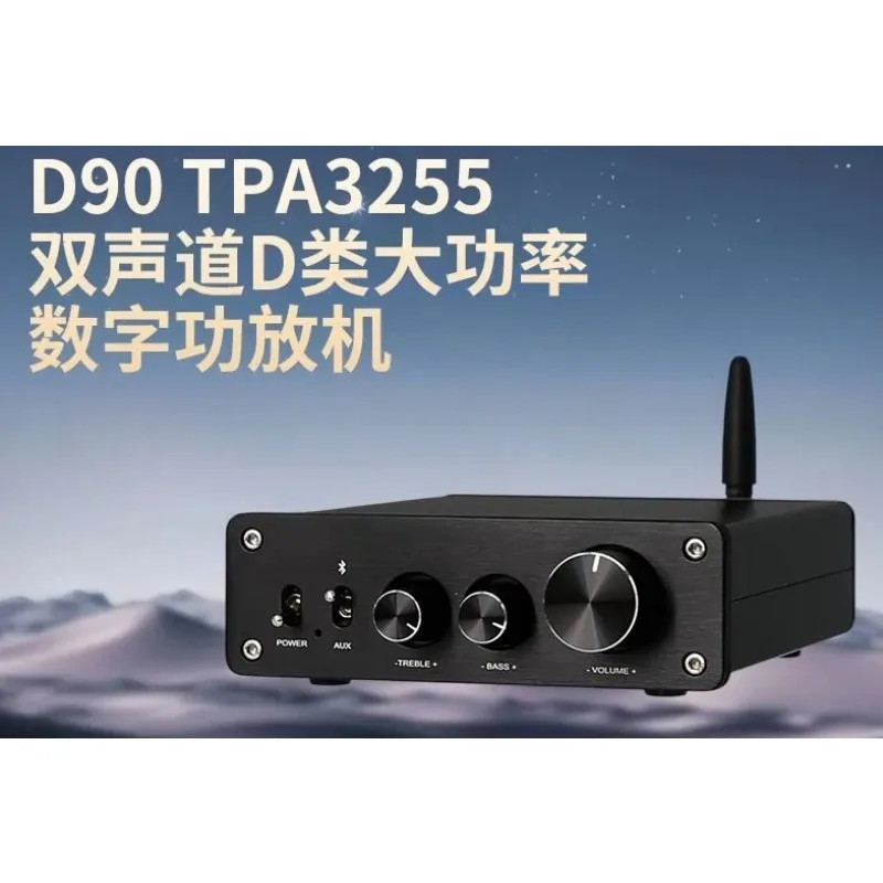 D90 TPA3255 Dual Channel Class D High Power HIFI Bluetooth 5.1 Digital Audio Amplifier for Home Theater Speaker System
