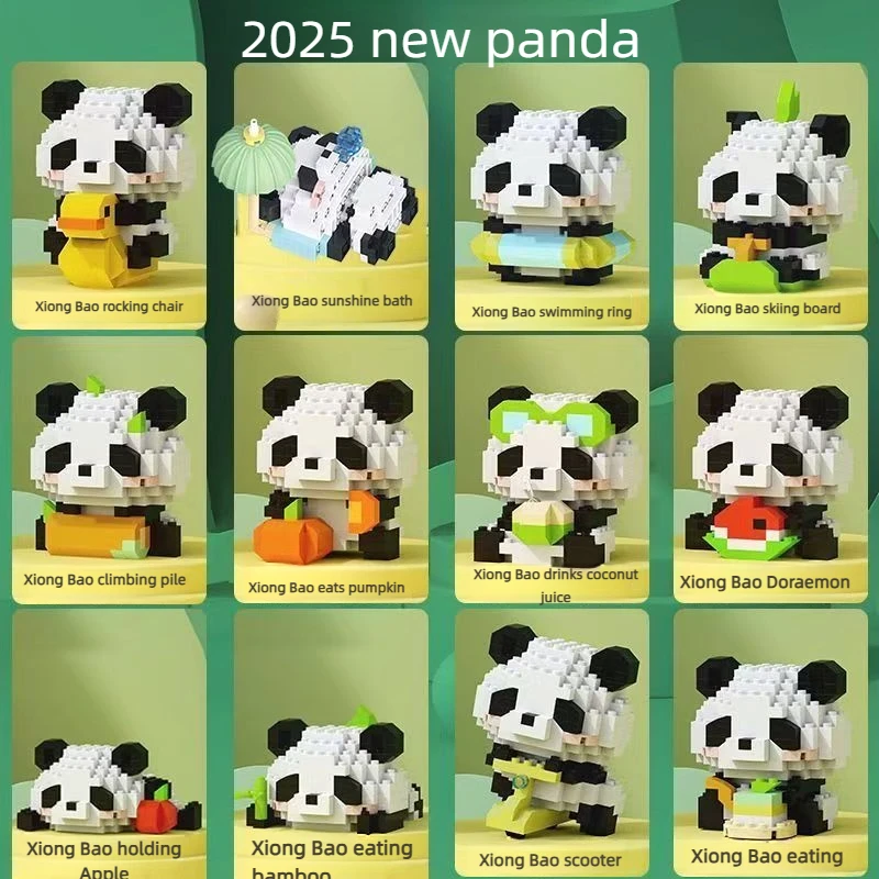 

Creative DIY Mini Panda Building Blocks Small Particles Model Kit Unique Birthday Christmas Gift for Kids Adults