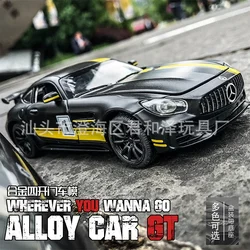 1:32ダイキャスト合金モデルカーミニチュアメルセデス · ベンツgtr amgスーパーカーシミュレーション車両子供のおもちゃ男の子子供のギフトのため