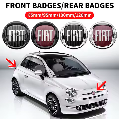 car Front Hood Emblem rear boot trunk logo for FIAT Fiorino Fastback E-Ulysse Doblo Cronos Centoventi 600 500X 500L Accessories